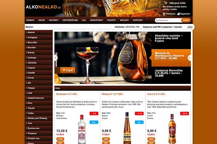 Alkonealko.sk - eshop s alkoholom