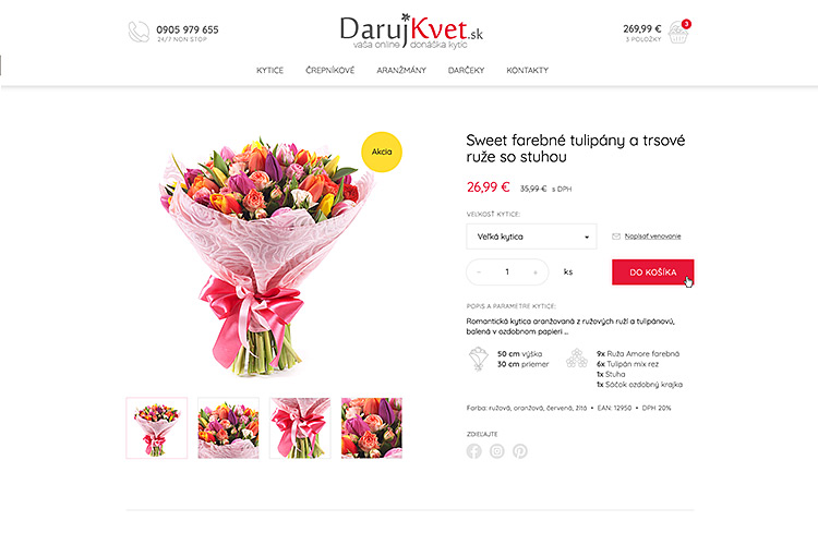 DarujKvet.sk - on-line donáška kvetov Prešov